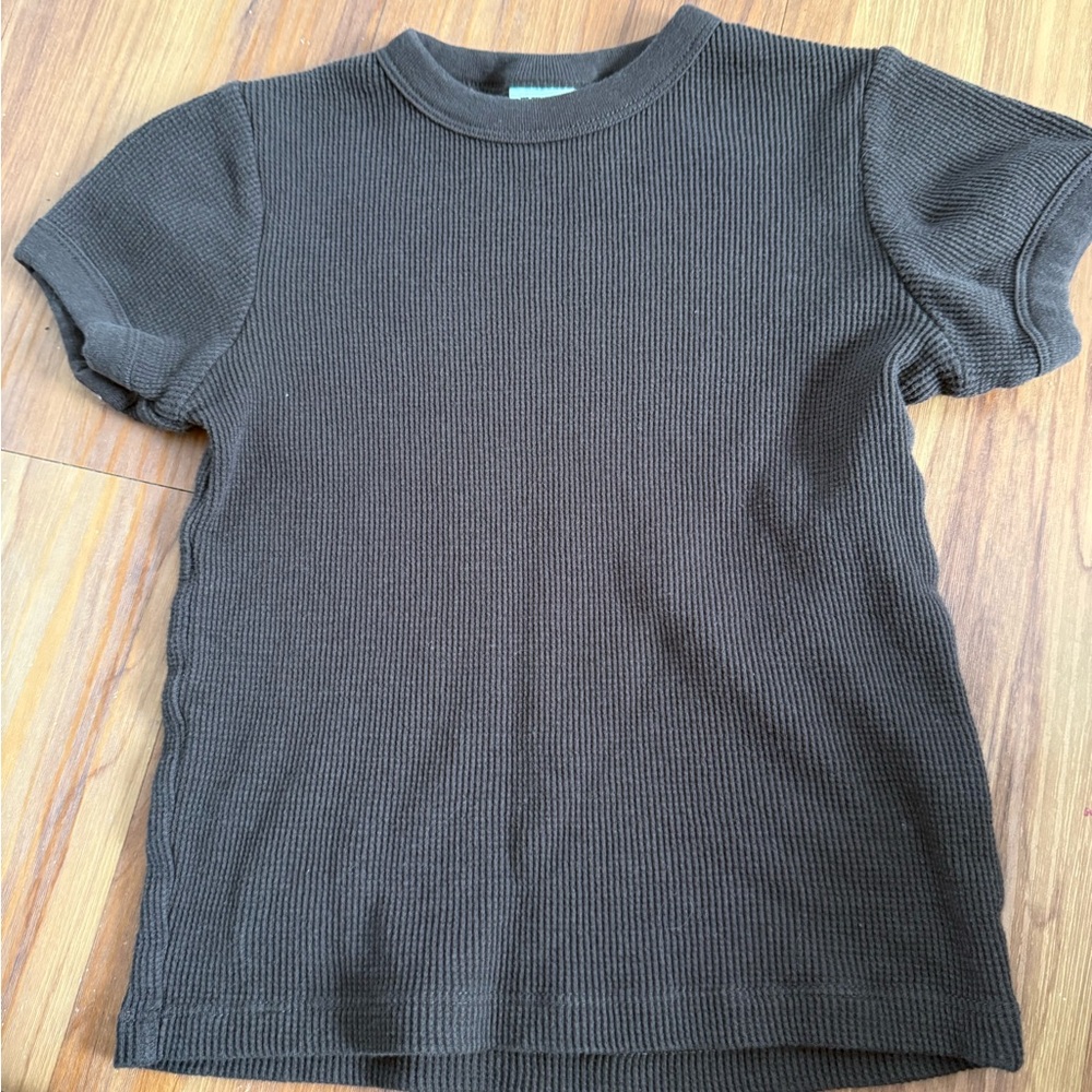 Short Sleeve Thermal Tee - brown